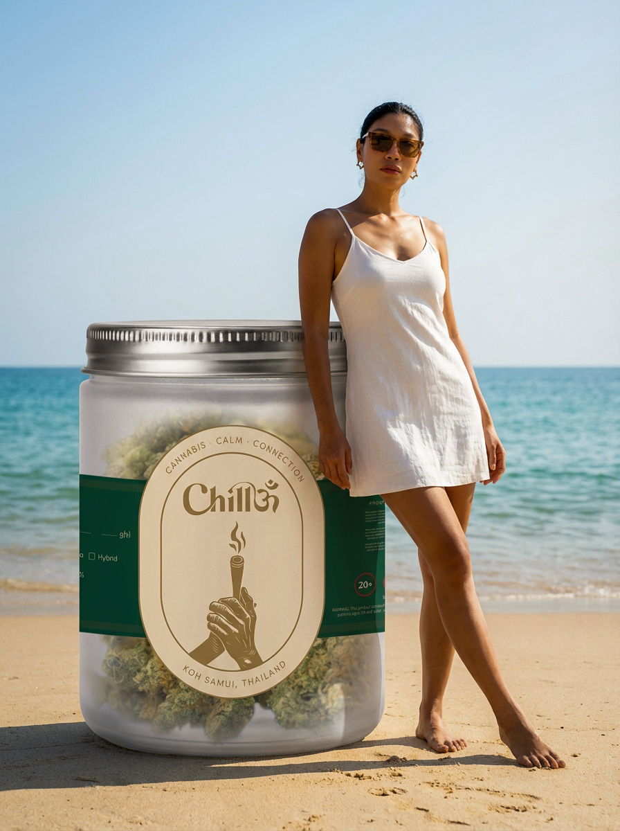 ChillOm cannabis packaging branding by GoodiesFM